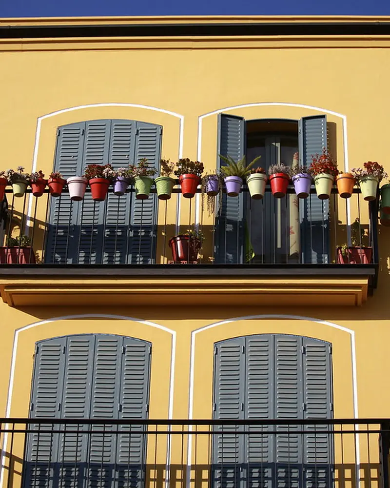 Balcony interior in the Classic Luxe style
