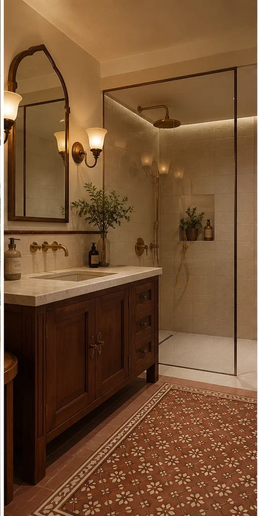 Bathroom interior in the Modern Heritage style