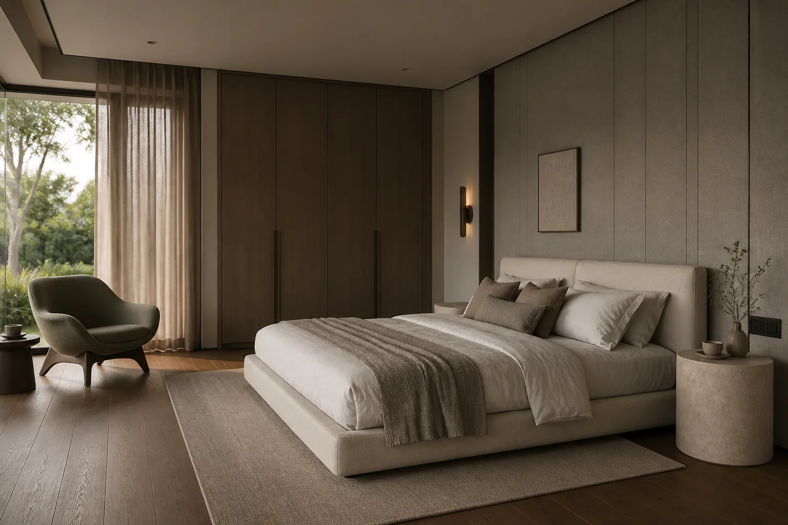 Guest Bedroom interior in the Modern Heritage style