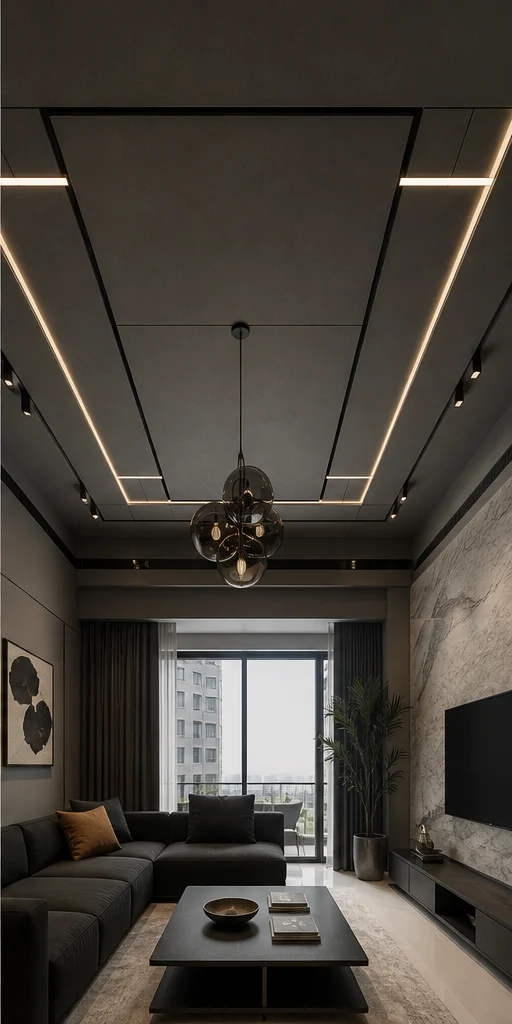 False Ceiling interior in the Art Deco Glam style