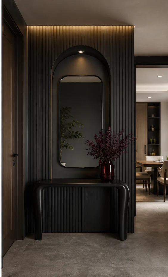 Foyer interior in the Art Deco Glam style