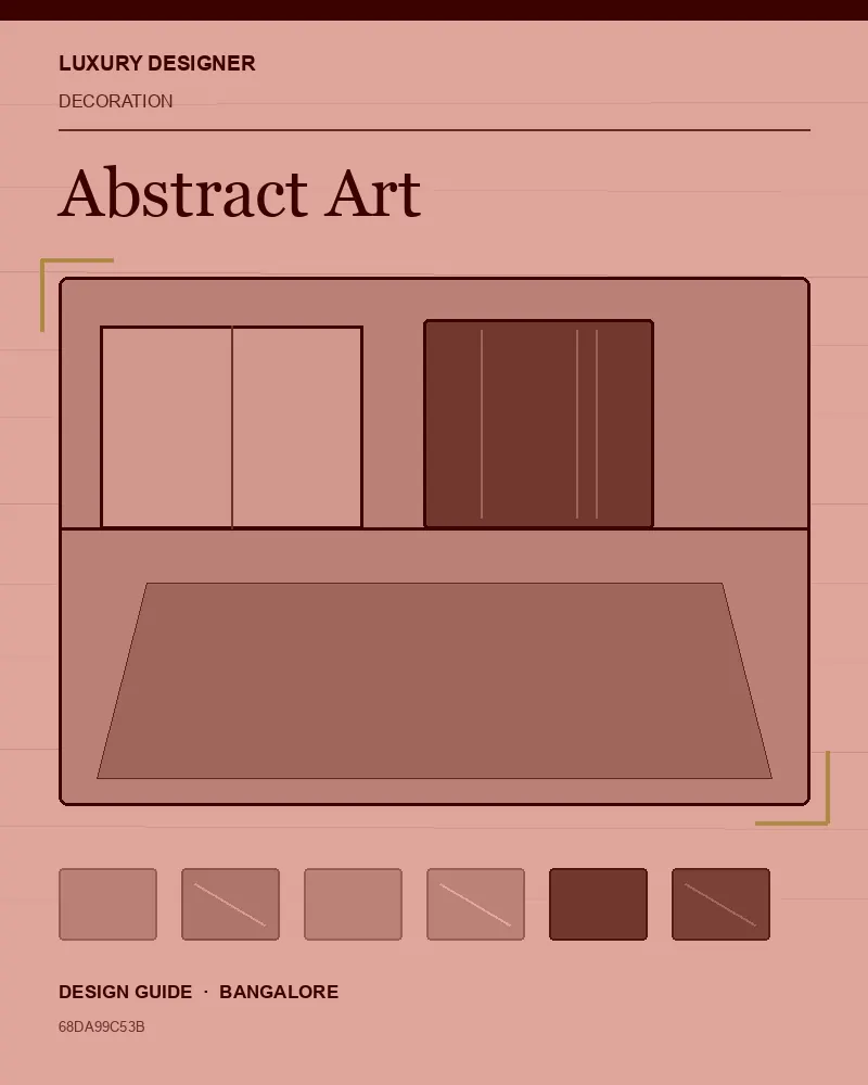 Original editorial cover for Abstract Art, an interior design guide for Indian homes