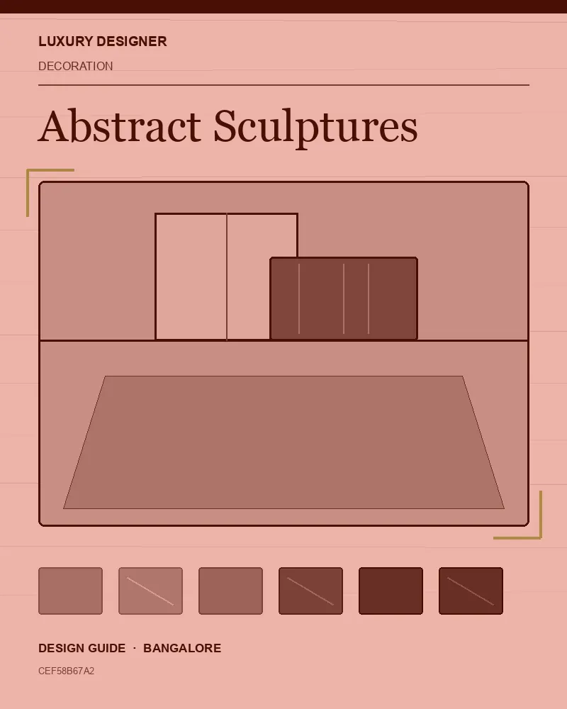Original editorial cover for Abstract Sculptures, an interior design guide for Indian homes