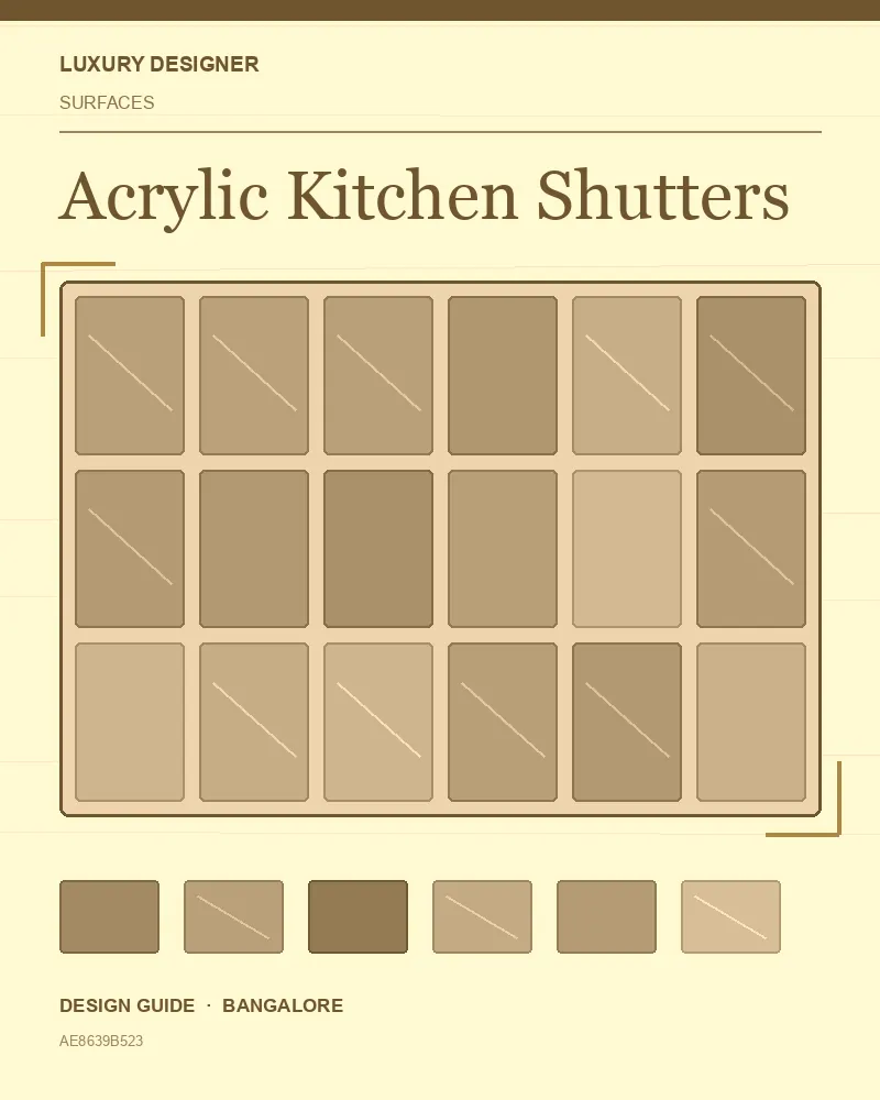 Original editorial cover for Acrylic Kitchen Shutters, an interior design guide for Indian homes
