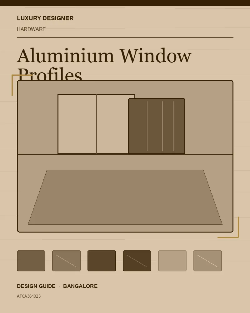 Original editorial cover for Aluminium Window Profiles, an interior design guide for Indian homes