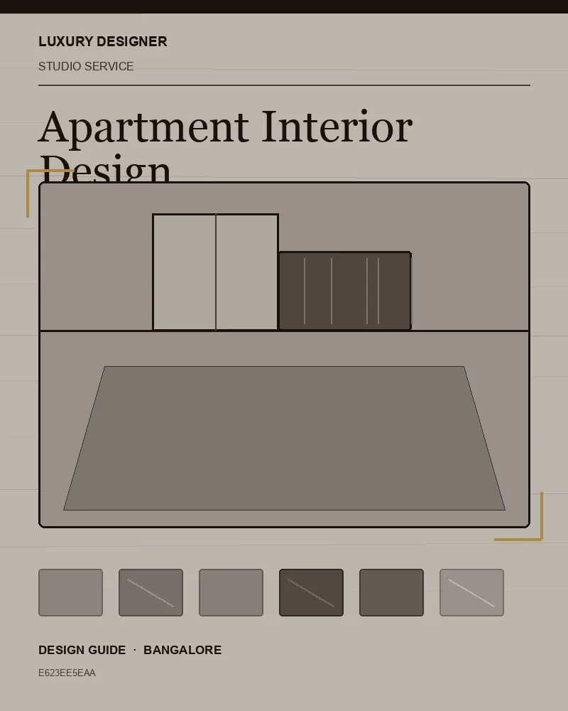 Original editorial cover for Apartment Interior Design, an interior design guide for Indian homes