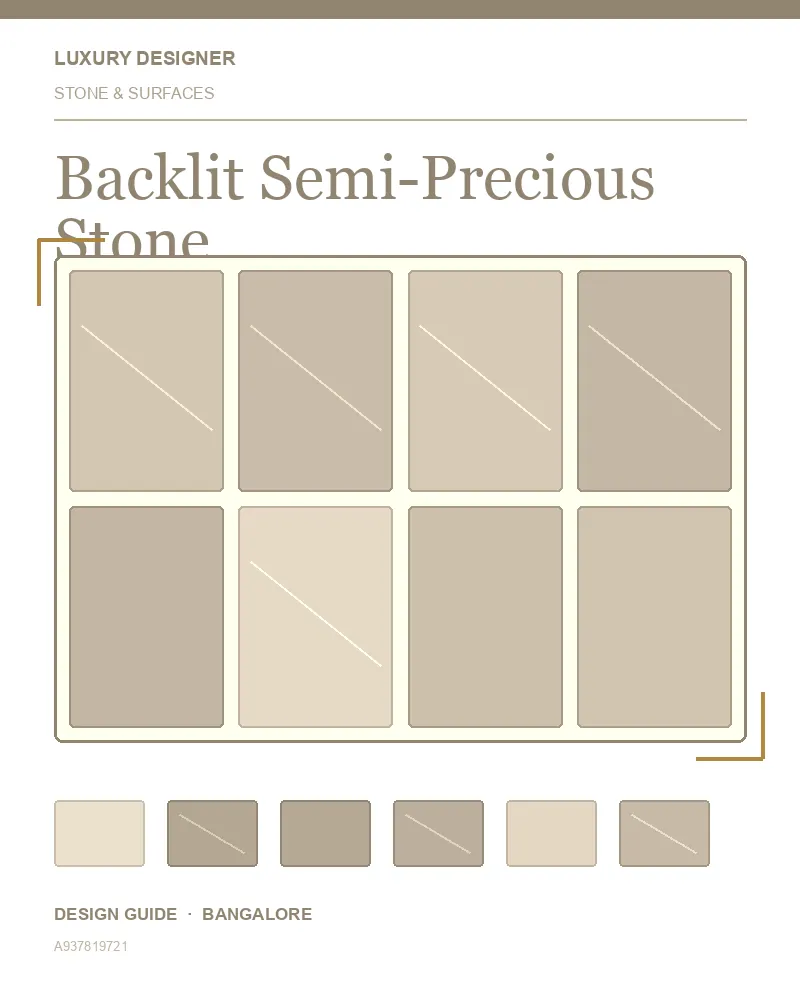 Original editorial cover for Backlit Semi-Precious Stone, an interior design guide for Indian homes