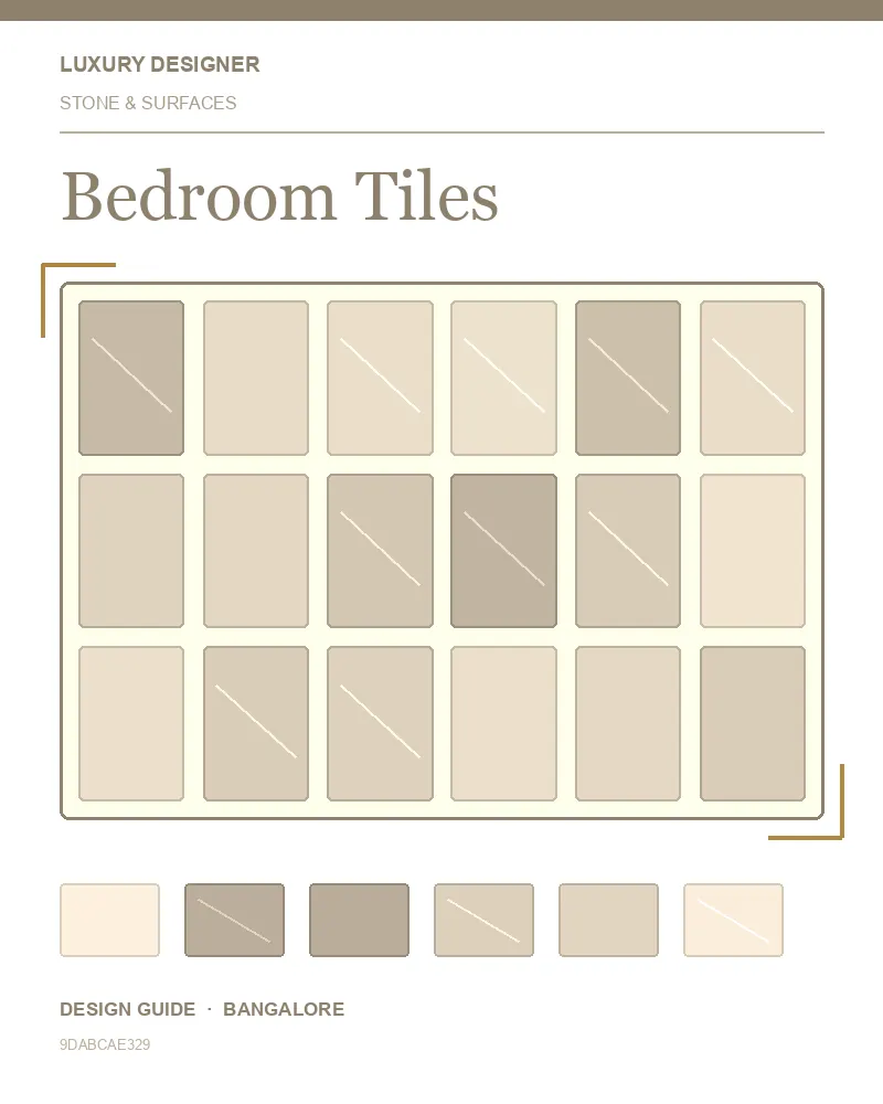 Original editorial cover for Bedroom Tiles, an interior design guide for Indian homes