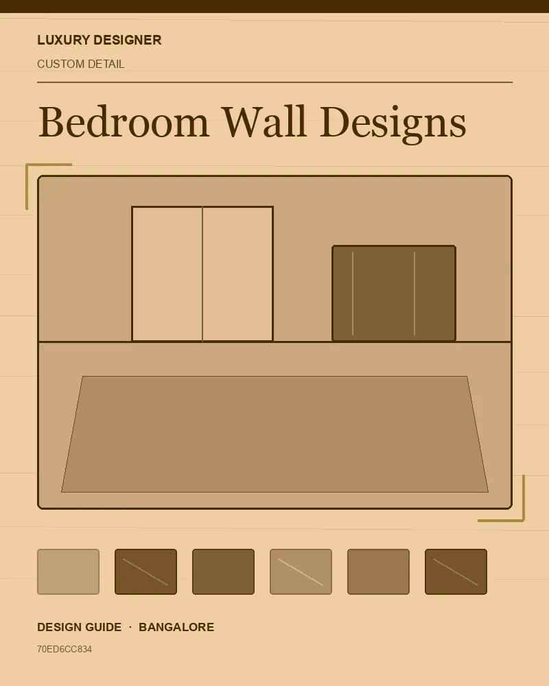 Original editorial cover for Bedroom Wall Designs, an interior design guide for Indian homes