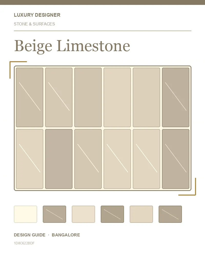 Original editorial cover for Beige Limestone, an interior design guide for Indian homes