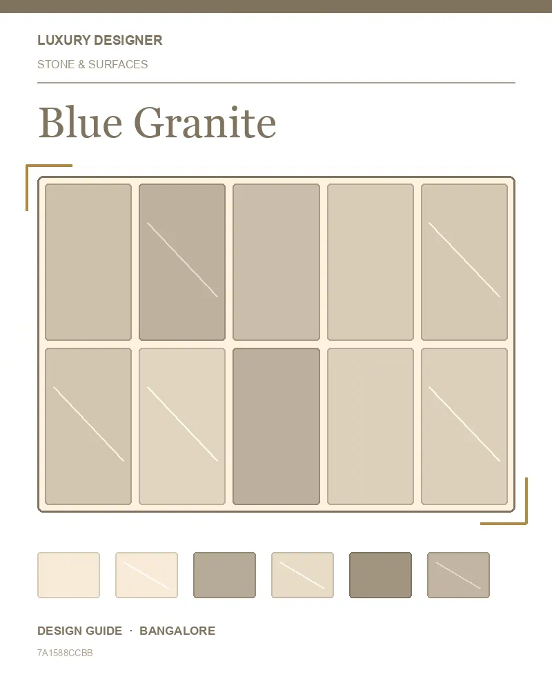 Original editorial cover for Blue Granite, an interior design guide for Indian homes