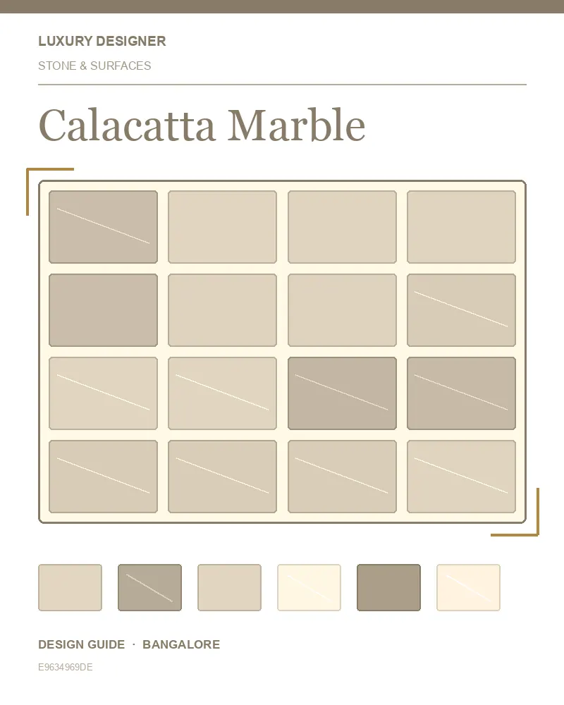 Original editorial cover for Calacatta Marble, an interior design guide for Indian homes
