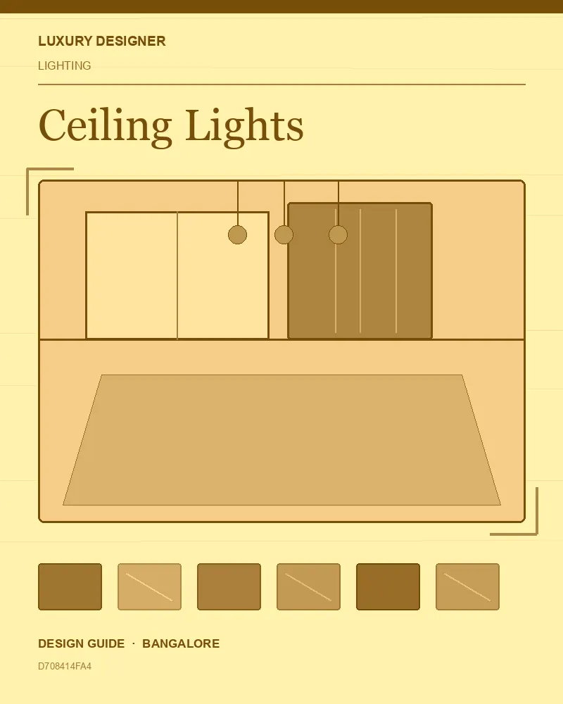 Original editorial cover for Ceiling Lights, an interior design guide for Indian homes