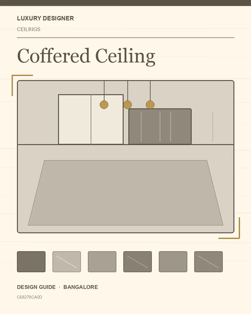 Original editorial cover for Coffered Ceiling, an interior design guide for Indian homes