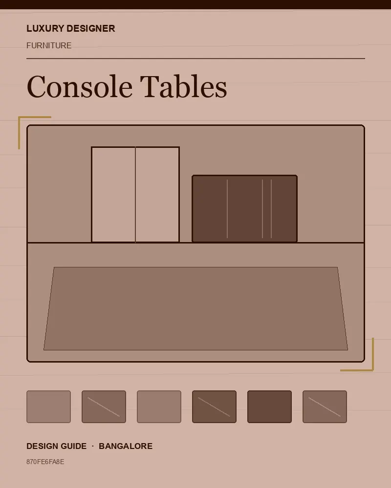 Original editorial cover for Console Tables, an interior design guide for Indian homes