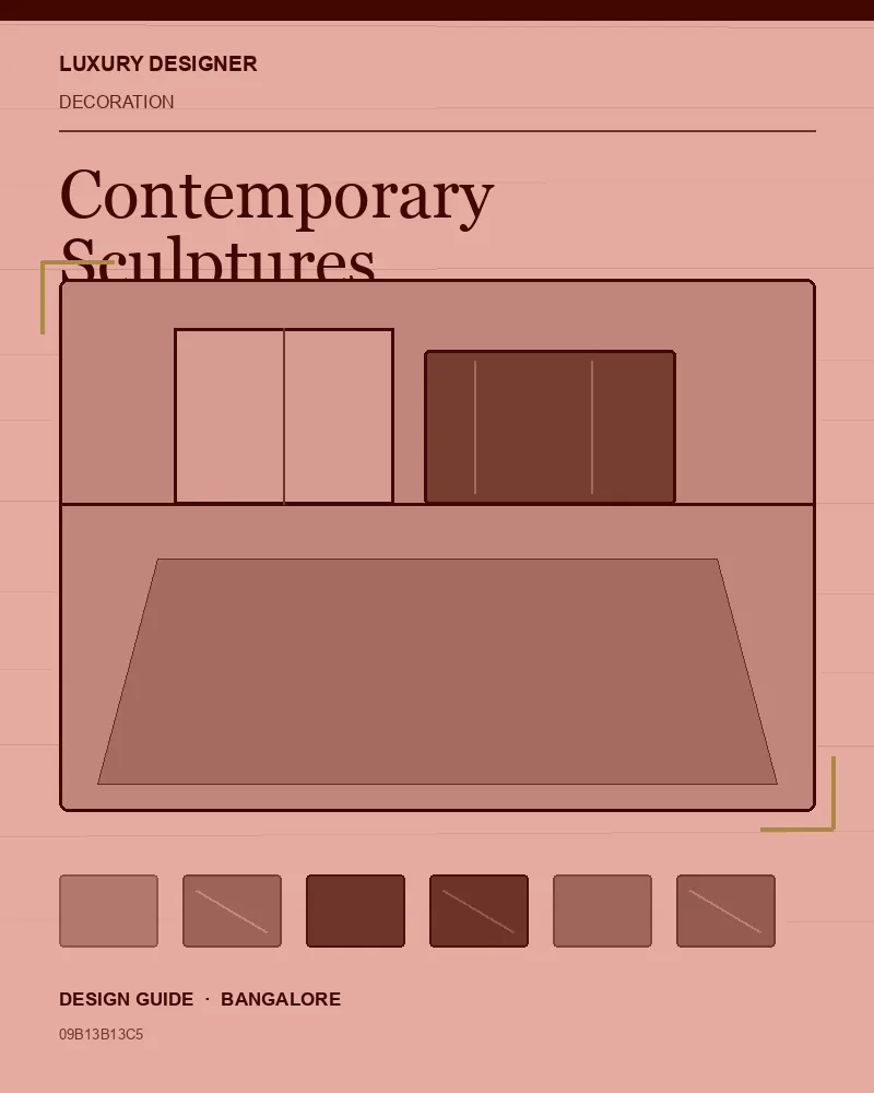 Original editorial cover for Contemporary Sculptures, an interior design guide for Indian homes