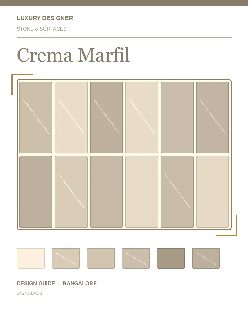 Original editorial cover for Crema Marfil, an interior design guide for Indian homes