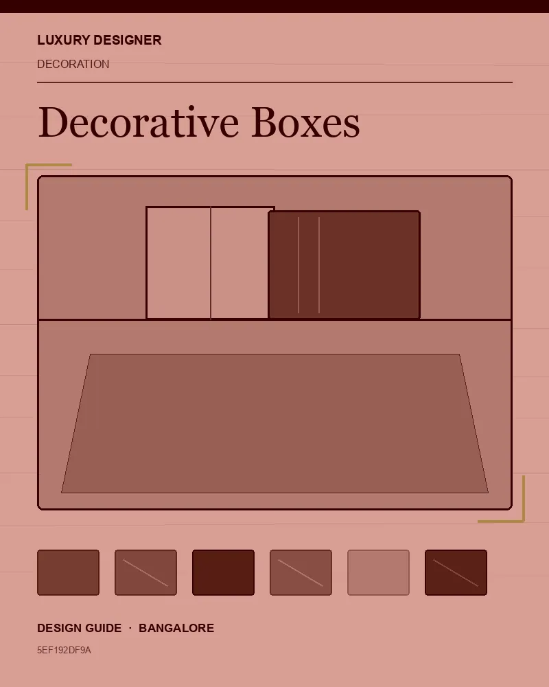 Original editorial cover for Decorative Boxes, an interior design guide for Indian homes