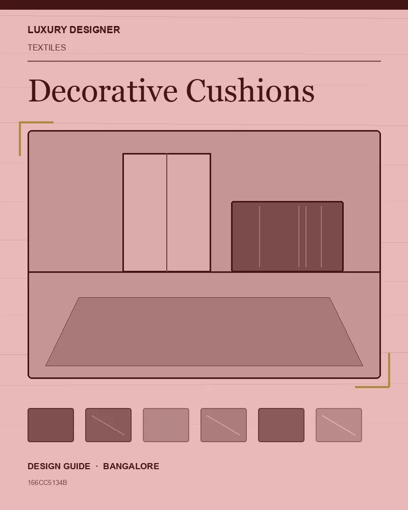 Original editorial cover for Decorative Cushions, an interior design guide for Indian homes