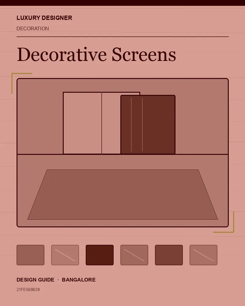 Original editorial cover for Decorative Screens, an interior design guide for Indian homes
