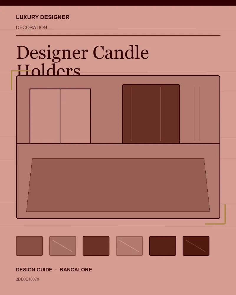 Original editorial cover for Designer Candle Holders, an interior design guide for Indian homes