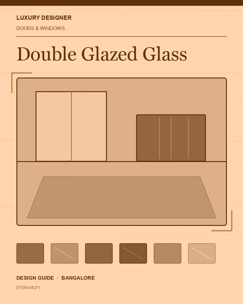 Original editorial cover for Double Glazed Glass, an interior design guide for Indian homes