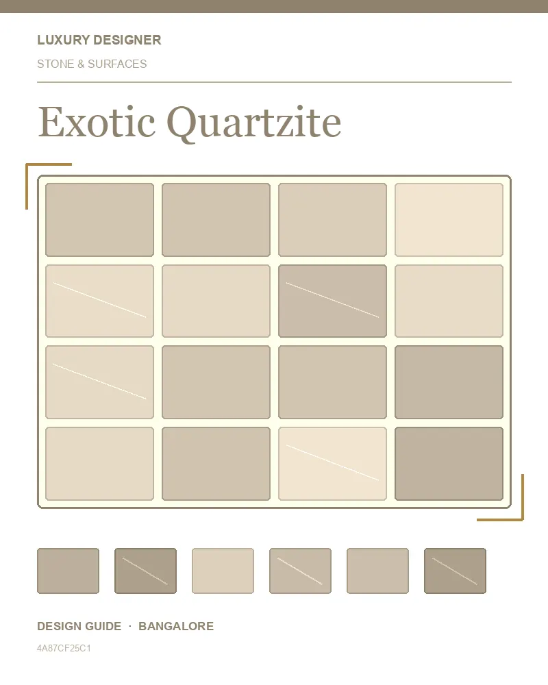 Original editorial cover for Exotic Quartzite, an interior design guide for Indian homes