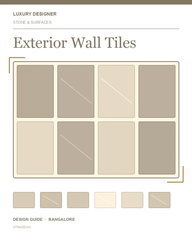 Original editorial cover for Exterior Wall Tiles, an interior design guide for Indian homes