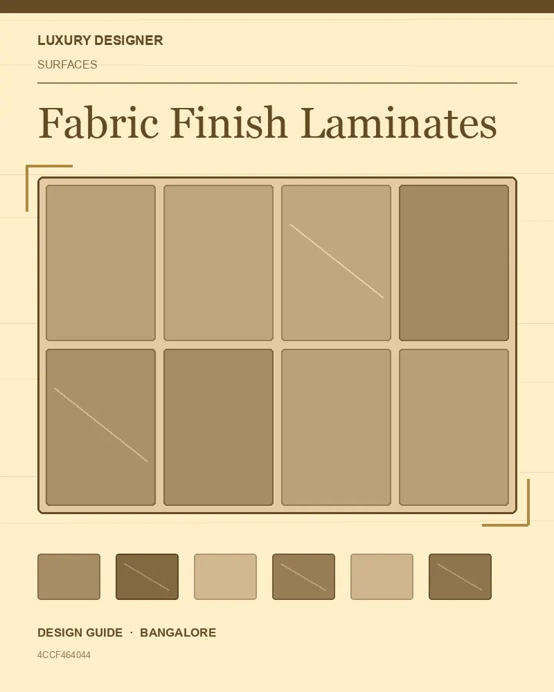Original editorial cover for Fabric Finish Laminates, an interior design guide for Indian homes