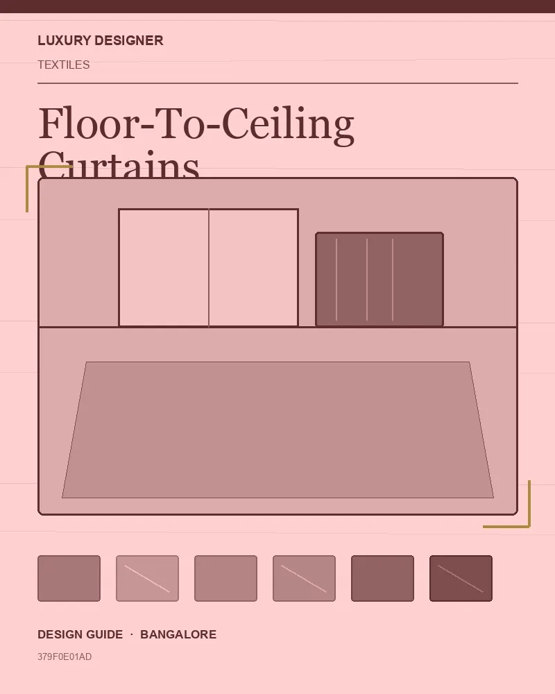 Original editorial cover for Floor-To-Ceiling Curtains, an interior design guide for Indian homes