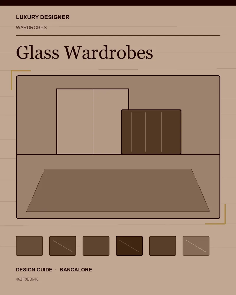 Original editorial cover for Glass Wardrobes, an interior design guide for Indian homes