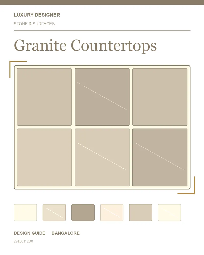 Original editorial cover for Granite Countertops, an interior design guide for Indian homes
