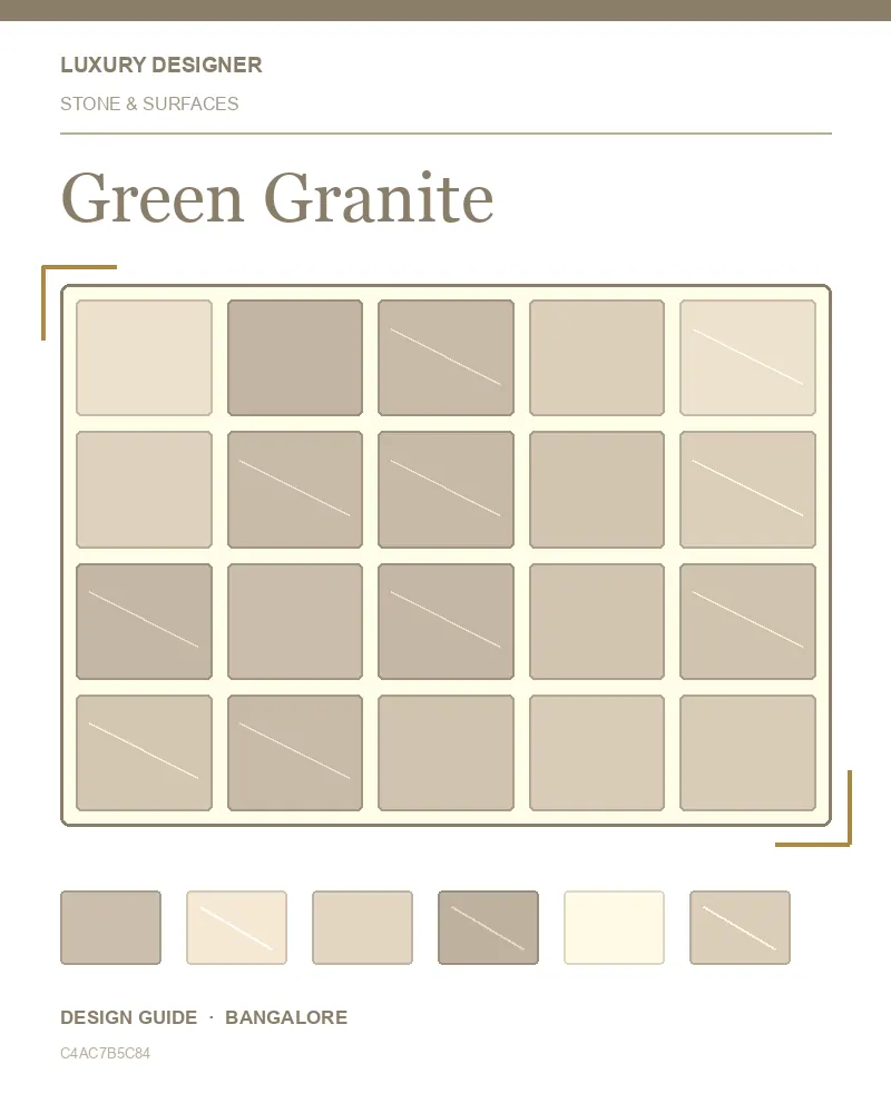 Original editorial cover for Green Granite, an interior design guide for Indian homes
