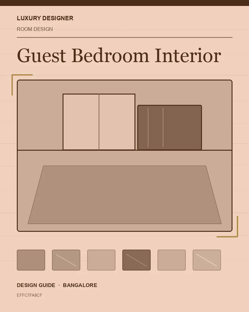 Original editorial cover for Guest Bedroom Interior, an interior design guide for Indian homes