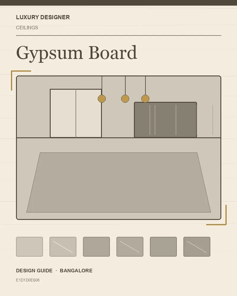 Original editorial cover for Gypsum Board, an interior design guide for Indian homes