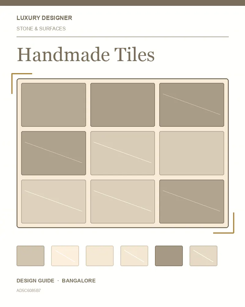 Original editorial cover for Handmade Tiles, an interior design guide for Indian homes