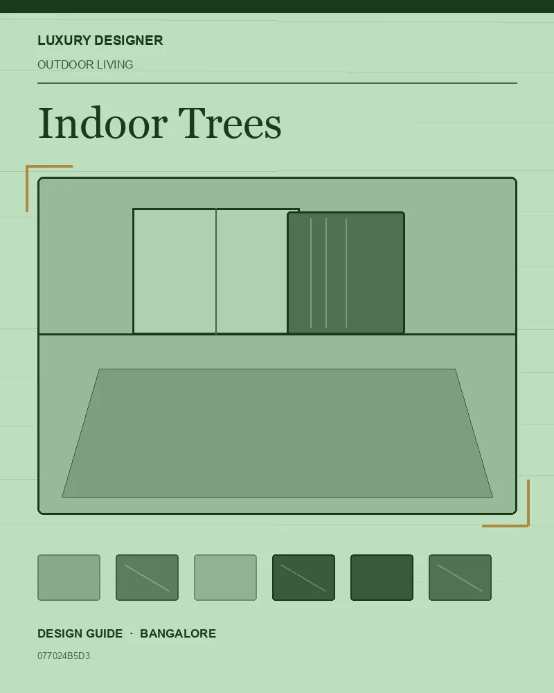 Original editorial cover for Indoor Trees, an interior design guide for Indian homes