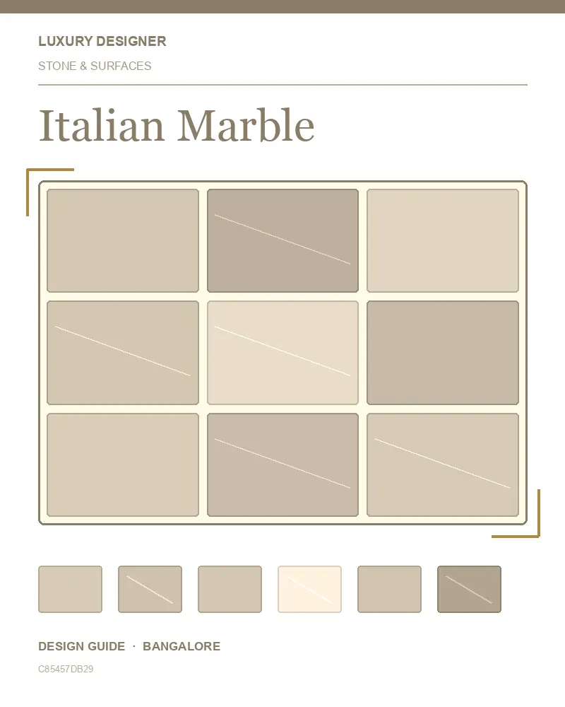 Original editorial cover for Italian Marble, an interior design guide for Indian homes