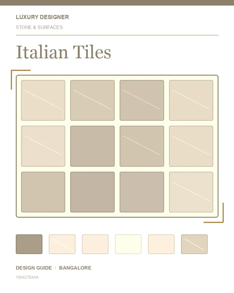 Original editorial cover for Italian Tiles, an interior design guide for Indian homes