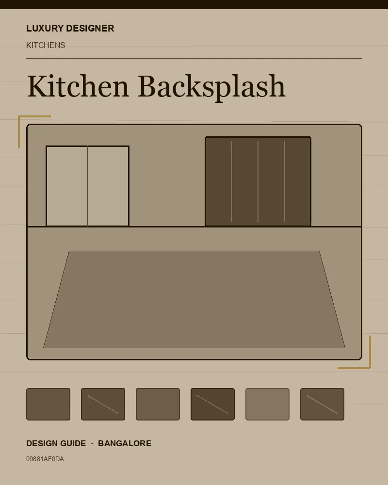 Original editorial cover for Kitchen Backsplash, an interior design guide for Indian homes