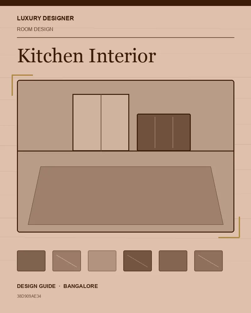 Original editorial cover for Kitchen Interior, an interior design guide for Indian homes