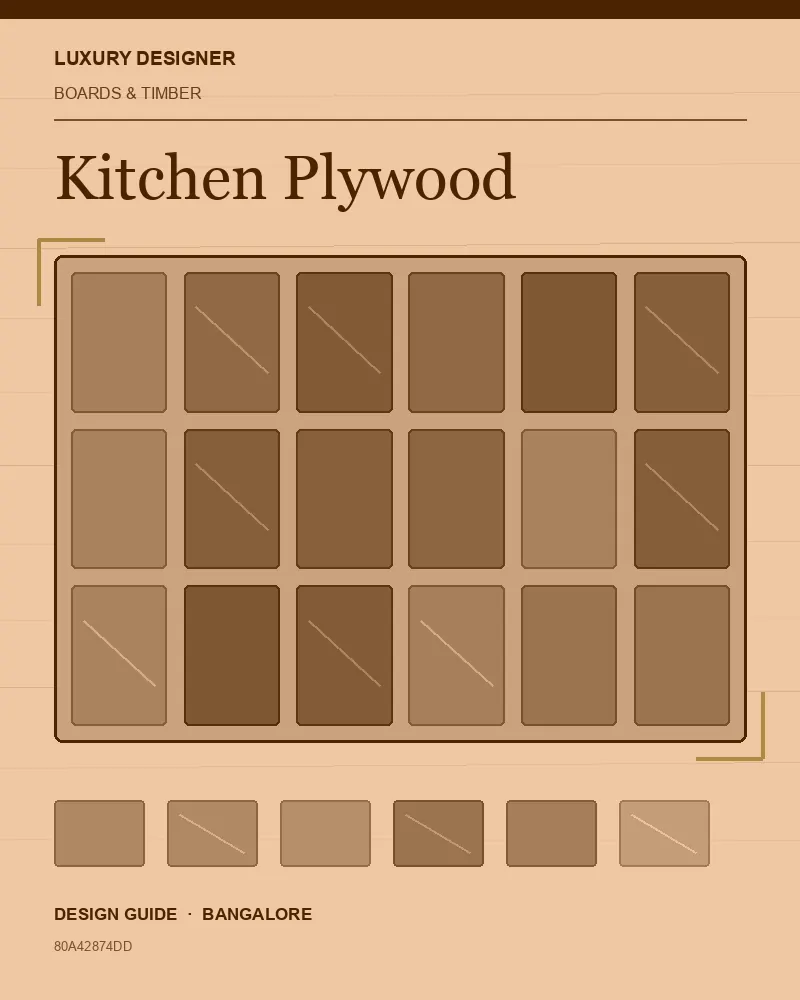 Original editorial cover for Kitchen Plywood, an interior design guide for Indian homes