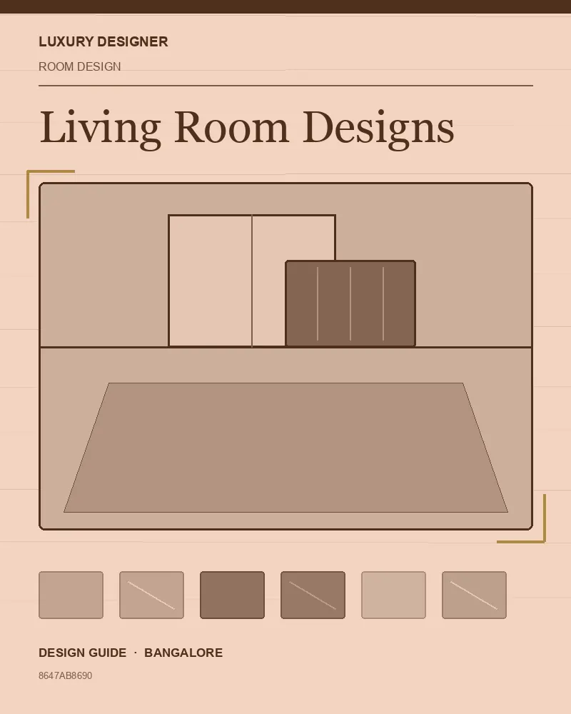 Original editorial cover for Living Room Designs, an interior design guide for Indian homes