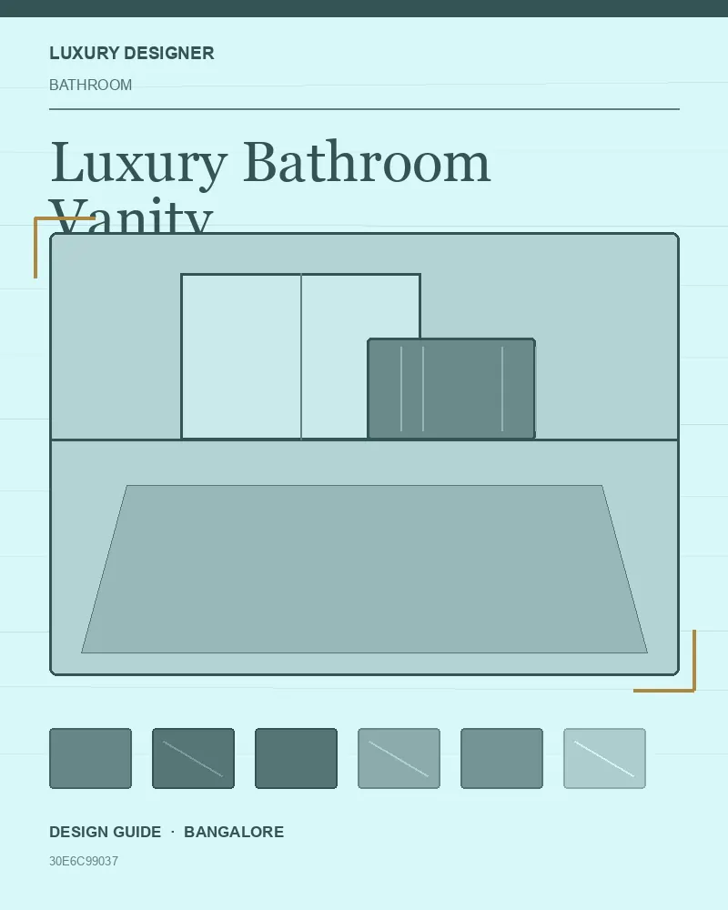 Original editorial cover for Luxury Bathroom Vanity, an interior design guide for Indian homes