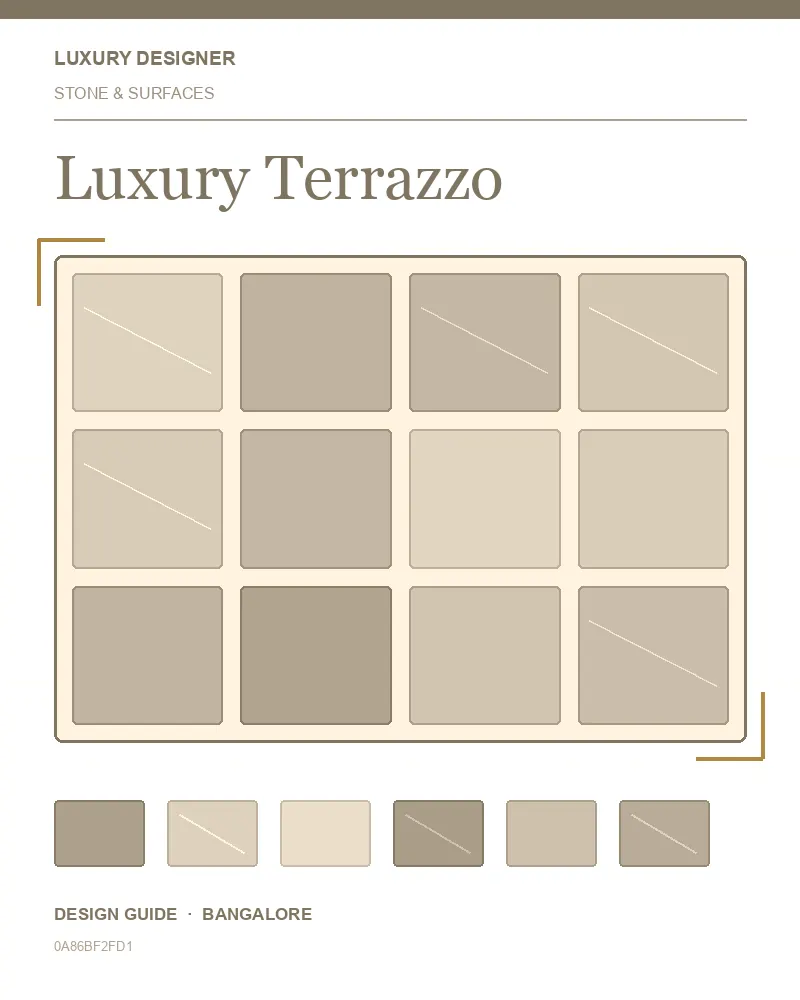 Original editorial cover for Luxury Terrazzo, an interior design guide for Indian homes
