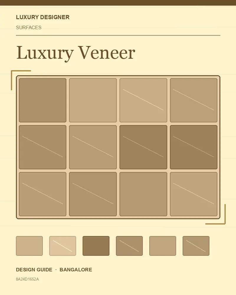 Original editorial cover for Luxury Veneer, an interior design guide for Indian homes
