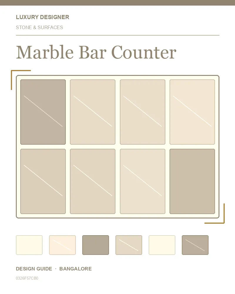Original editorial cover for Marble Bar Counter, an interior design guide for Indian homes