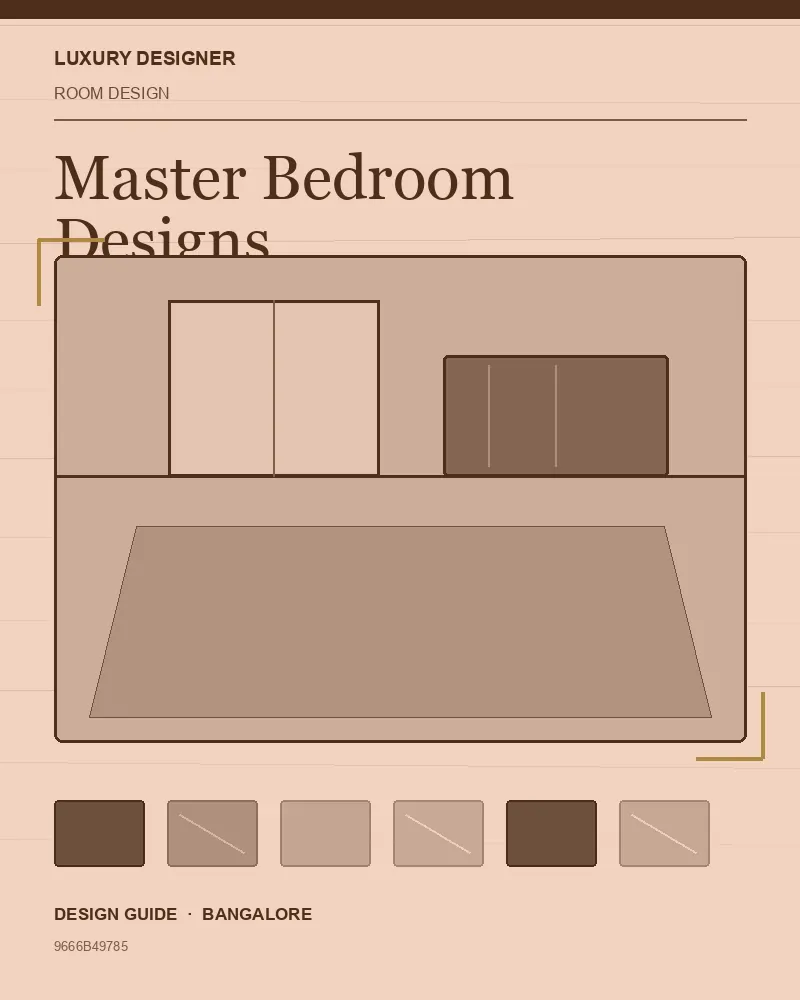 Original editorial cover for Master Bedroom Designs, an interior design guide for Indian homes