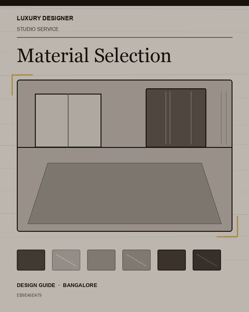 Original editorial cover for Material Selection, an interior design guide for Indian homes