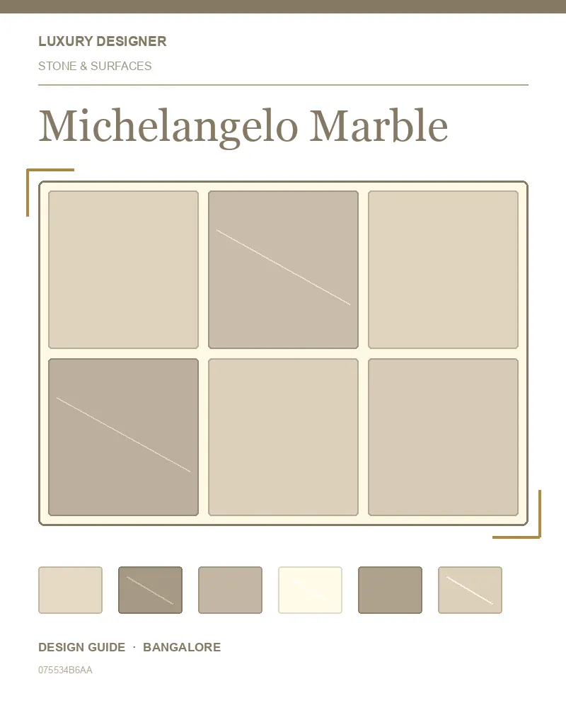 Original editorial cover for Michelangelo Marble, an interior design guide for Indian homes